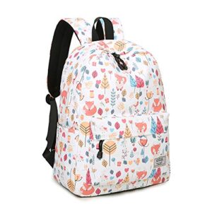 Joymoze Water Resistant Leisure Student Backpack Cute Pattern School Bookbag for Girl Fox