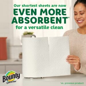 Bounty Quick-Size Paper Towels, White, 16 Family Rolls = 40 Regular Rolls (Packaging May Vary)