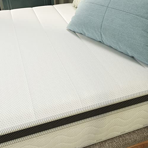 NapQueen 8 Inch Maxima Hybrid Mattress, Twin Size, Cooling Gel Infused Memory Foam and Innerspring Mattress, Bed in a Box