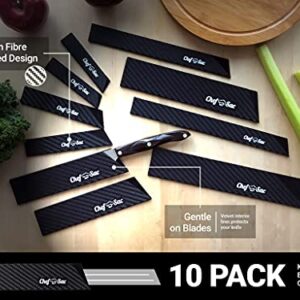 Waxed Canvas Chef Knife Roll Bag with 10-Pack Knife Guards Included