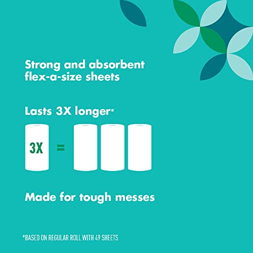 Amazon Brand - Presto! Flex-a-Size Paper Towels, 158-Sheet Huge Roll, 6 Count (Pack of 2), 12 Huge Rolls = 38 Regular Rolls