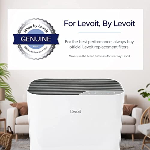 LEVOIT Vital100 Air Purifier Replacement, True HEPA High-Efficiency Activated Carbon Filter, Vital 100-RF, 2 Pack, White