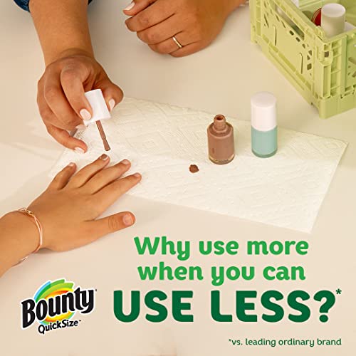 Bounty Quick-Size Paper Towels, White, 12 Family Rolls = 30 Regular Rolls (Packaging May Vary)