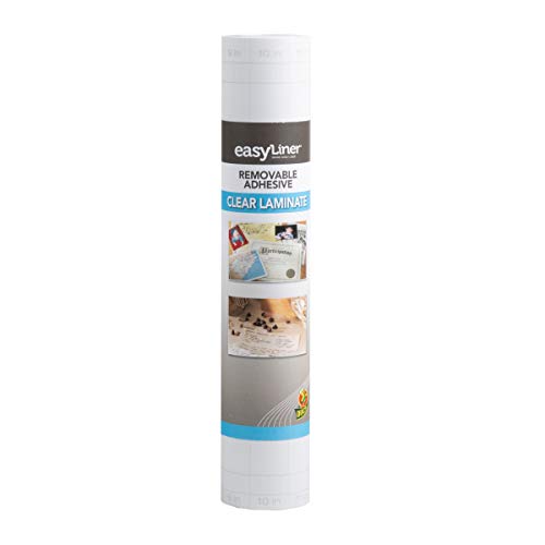 Duck Brand EasyLiner Clear Removable Adhesive Shelf Liner Laminate, 12 in x 36 ft, 4 Count