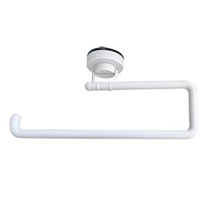 taoxping vacuum suction cup paper towel holder for kitchen & bathroom removable tissue paper holder towel holder wall mount or under cabinet