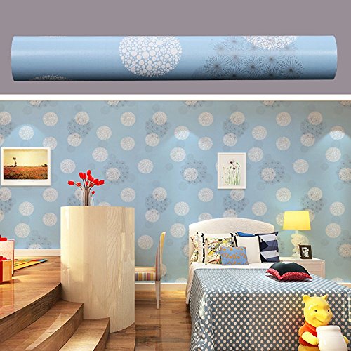 Yifely SimpleLife4U Blue Self-Adhesive Furniture Paper Removable PVC Shelf Drawer Liner 17x118 Inch