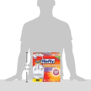 Hefty Ultra Strong Tall Kitchen Trash Bags, Lavender & Sweet Vanilla Scent, 13 Gallon, 80 Count