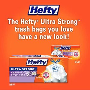 Hefty Ultra Strong Tall Kitchen Trash Bags, Lavender & Sweet Vanilla Scent, 13 Gallon, 80 Count