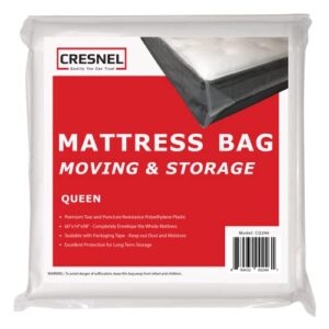 Mattress Bag for Moving & Long-Term Storage - Queen Size - Enhanced Mattress Protection with Extra Thick Tear & Puncture Resistance Polyethylene