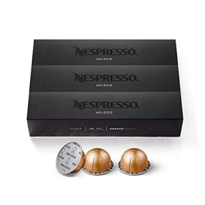 nespresso capsules vertuoline, melozio, medium roast coffee, 30 count coffee pods, brews 7.77 ounce (vertuoline only)