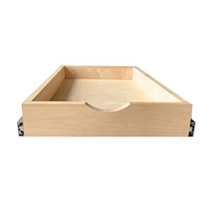 LuxursKingQYW Drawer Wood Pull Out Tray Drawer Box Kitchen Cabinet Organizer Cabinet Slide Out Shelve Cabinet Pull Out Shelves, Wooden Pull-Out Shelf-Fast and Easy D.I.Y. (24" W×21" D×3" H)