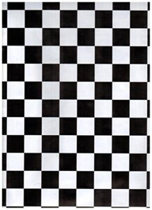 zip tac black & white checkers contact paper–9 ft x 18in