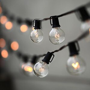 string lights, lampat 25ft g40 globe string lights with bulbs-ul listd for indoor/outdoor commercial decor