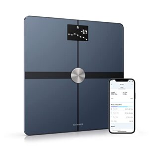withings body+ smart wi-fi bathroom scale – scale for body weight – digital scale and smart monitor incl. body composition scales with body fat and weight loss management, body scale