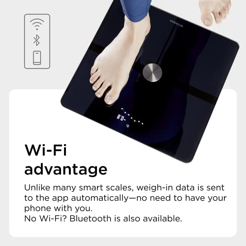 Withings Body+ Smart Wi-Fi bathroom scale - Scale for Body Weight - Digital Scale and Smart Monitor Incl. Body Composition Scales with Body Fat and Weight loss management, body scale