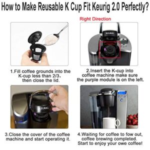 6 Pack Reusable K Cups for Keurig, LivingAid Refillable K CUPS Coffee Filters, Stainless Mesh Reusable Coffee Pods Compatible with Keurig 1.0 or 2.0 Keurig Coffee Maker, BPA Free