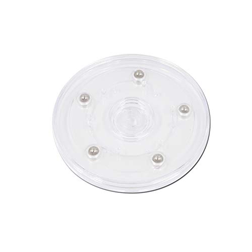 FarBoat 4Pcs Plastic Turntable Acrylic Turntable Bearings Hardware for Kitchen Spice Rack Table Cake 100mm/4inch