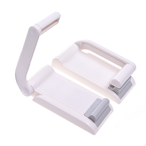 COSMOS White Magnetic Paper Towel Holder Table Napkin Roll Holder Mounts Securely on Refrigerators & Other Metal Surfaces
