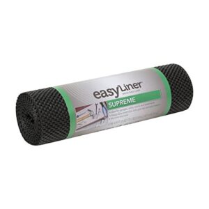 duck brand 283551 supreme easy liner non-adhesive shelf liner, 12″ x 8′, black