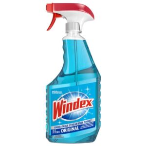 windex glass and window cleaner spray bottle, original blue, 23 fl oz