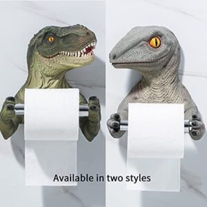 SANOSY Cartoon Dinosaur Wall Mounted Paper Towel Holder no Drilling Paper Towel Dispenser for Kitchen, Bathroom, Laundry Room, Office,Travel Trailers,Restaurant (Style 1)