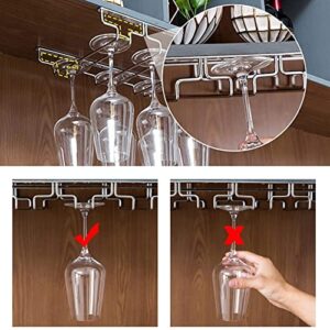 Wine Glass Rack, Under Cabinet Wine Glass Holder Stainless Steel Stemware Rack - Hanging Stemware Holder,Wine Bottle Holder for Cabinet Kitchen Bar (Size : 68.528cm(27.011.0in))