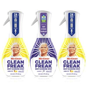 Mr. Clean All Purpose Cleaner, Clean Freak Mist for Bathroom & Kitchen Cleaner, Lavender & Lemon Scent, 3 Count (16 fl oz each)