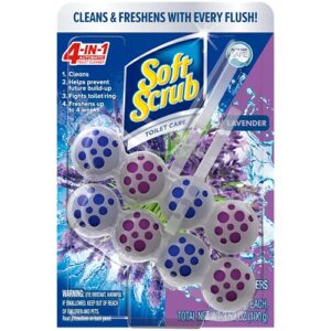 soft scrub 4-in-1 rim hanger toilet bowl cleaner, lavender, 2 count