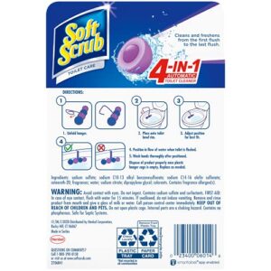 Soft Scrub 4-in-1 Rim Hanger Toilet Bowl Cleaner, Lavender, 2 Count