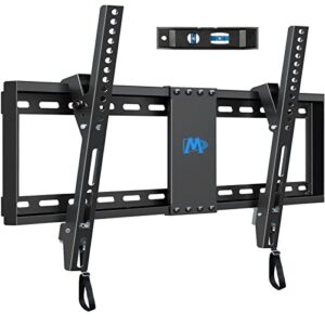mounting dream tv mount for most 37-70 inch tv, universal tilt tv wall mount fit 16″, 18″, 24″ stud with loading capacity 132lbs, max vesa 600 x 400mm, low profile flat wall mount bracket