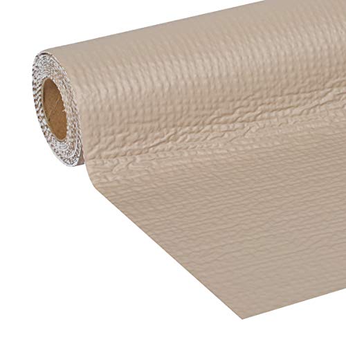 Duck Smooth Top EasyLiner Non-Adhesive Shelf Liner, 20 in x 6 ft + 12 in x 20 ft Rolls, Taupe, 30 Sq Ft