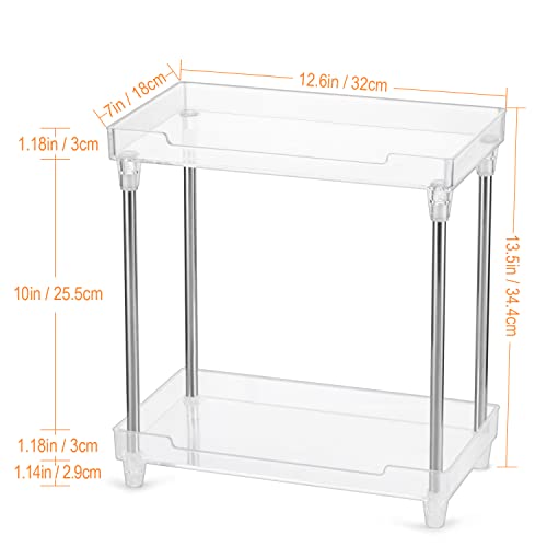 Argox Bathroom Organizer Countertop, Bathroom Finishing Countertop, Countertop Storage, Counter Storage, Storage Under The Sink,Transparent Bathroom Shelf