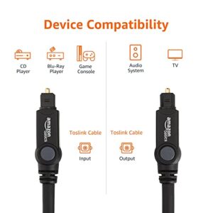 Amazon Basics Digital Optical Audio Toslink Cable for Sound Bar, TV - 3.3 Feet (1 Meter)