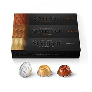nespresso capsules vertuoline, barista flavored pack, mild roast, 30 count coffee pods, brews 7.77 ounce (vertuoline only)