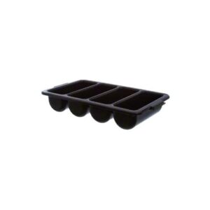 thunder group plfccb001b 4-compartment cutlery box, black