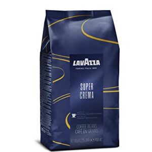 Lavazza Super Crema Whole Bean Coffee Blend, light-Medium Espresso Roast, 2.2 Pound (Pack of 1) ,Premium Quality, Aromatic, Mild and creamy