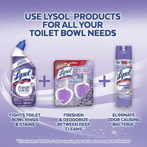 Lysol Automatic In-The-Bowl Toilet Cleaner, Cleans and Freshens Toilet Bowl, Lavender Fields Scent, 2ct