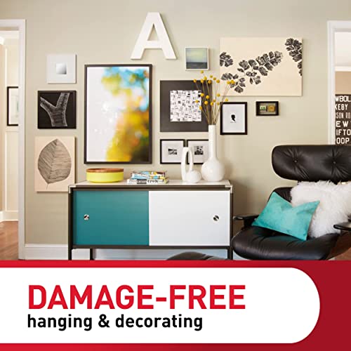 Command Large Picture Hanging Strips, Damage Free Hanging Picture Hangers, No Tools Wall Hanging Strips for Living Spaces, 14 White Adhesive Strip Pairs(28 Command Strips)