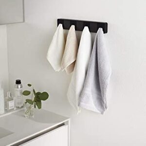 Yamazaki Push Dish Home Self Adhesive Plastic | Towel Holder, One Size, Black