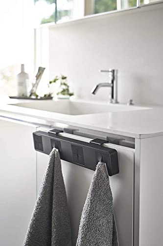 Yamazaki Push Dish Home Self Adhesive Plastic | Towel Holder, One Size, Black