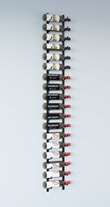 vintageview w series (6 ft) – 18 bottle wall mounted wine bottle rack kit (satin black) stylish modern wine storage with label forward design