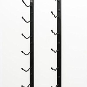 VintageView W Series (6 Ft) - 18 Bottle Wall Mounted Wine Bottle Rack Kit (Satin Black) Stylish Modern Wine Storage with Label Forward Design