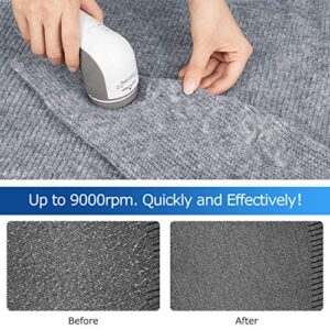 BEAUTURAL Fabric Shaver and Lint Remover, Sweater Defuzzer with 2-Speeds, 2 Replaceable Stainless Steel Blades, Battery Operated, Remove Clothes Fuzz, Lint Balls, Pills, Bobbles