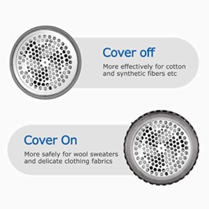 BEAUTURAL Fabric Shaver and Lint Remover, Sweater Defuzzer with 2-Speeds, 2 Replaceable Stainless Steel Blades, Battery Operated, Remove Clothes Fuzz, Lint Balls, Pills, Bobbles