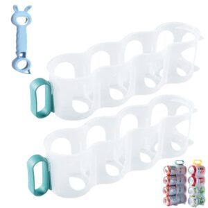 2 pack soda can organizer,can organizer for refrigerator with multifunctional bottle opener portable soda can organizer for refrigerator can dispenser for refrigerator pantry kitchen cabinets