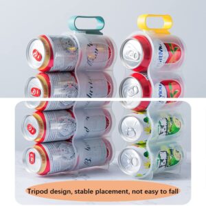 2 Pack Soda Can Organizer,Can Organizer for Refrigerator with Multifunctional Bottle Opener Portable Soda Can Organizer for Refrigerator Can Dispenser for Refrigerator Pantry Kitchen Cabinets