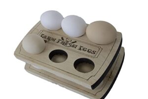 farm fresh egg holders | egg holder countertop | egg storage | cedar wooden egg tray | wood egg rack | made in usa