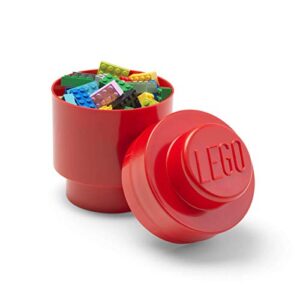 LEGO Red Storage Box Brick 1 Round Bright