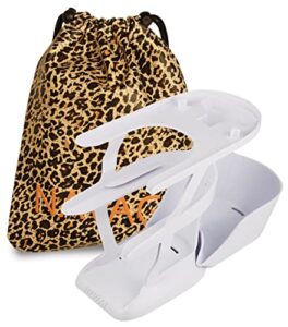 navage countertop caddy and leopard travel bag