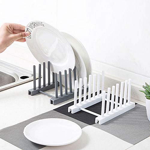 XJJZS Kitchen Organizer Pot Lid Rack Stainless Steel Spoon Holder Pot Lid Shelf Cooking Dish Rack Pan Cover Stand Kitchen Accessories (Color : C)